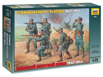 Zvezda - figurky německá pěchota, 2.světová válka, Wargames (WWII) 8078, 1/72