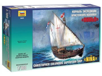 Zvezda - karavela Niña, Kryštof Kolumbus, Model Kit 9005, 1/100