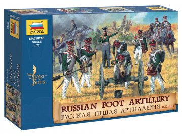 Zvezda - figurky ruské pěší dělostřelectvo 1812-1814, Wargames (AoB) figurky 8022, 1/72