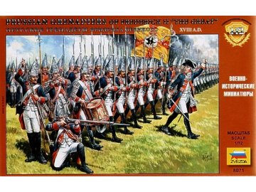 Zvezda - Prussian Grenadiers, Wargames (AoB) figurky 8071, 1/72