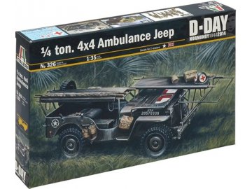 Italeri - Jeep Willys MB, verze ambulance, Model Kit 0326, 1/35