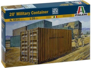 Italeri - doplňky armádní lodní kontejner 20" / 6m, Model Kit 6516, 1/35