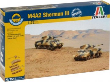 Italeri - M4A2 Sherman III, Schnellmontage 7511, 1/72
