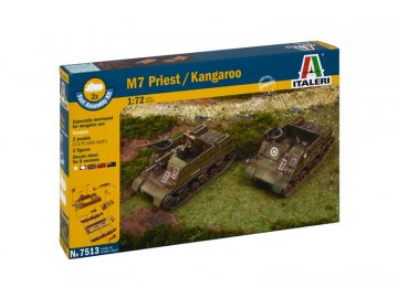 Italeri - M7 Priest / Priest Kangaroo, 105mm self-propelled howitzer / armoured personnel carrier, Fast Assembly 7513, 1/72