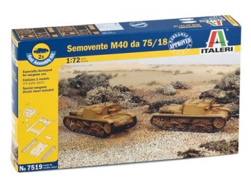 Italeri - Italienische Selbstfahrlafette Semovente 75/18 (M13/40), Fast Assembly 7519, 1/72