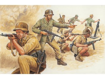 Italeri - figurky německá pěchota, DAK - Afrika Korps, 2. světová válka, Model Kit 6076, 1/72