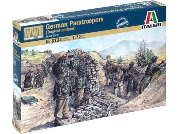Italeri - figurky němečtí výsadkáři, tropické uniformy, 2.světová válka, Model Kit 6134, 1/72