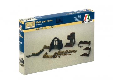 Italeri - doplňky zdi a ruiny, Model Kit 6087, 1/72