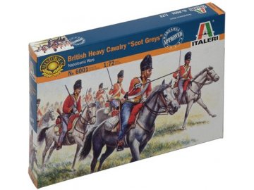 Italeri - figurky britská těžká kavalerie "Scot Greys", Napoleonské války, Model Kit figurky 6001, 1/72