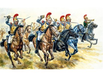 Italeri - figurky francouzská tězká kavalerie, napoleonské války, Model Kit figurky 6003, 1/72