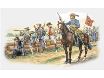 Italeri - CONFEDERATE INFANTRY (AMERICAN CIVIL WAR), Model Kit figurky 6014, 1/72