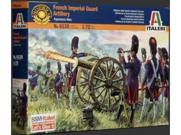 Italeri - figurky francouzské císařské strážní dělostřelectvo (Napolen. války), Model Kit figurky 6135, 1/72