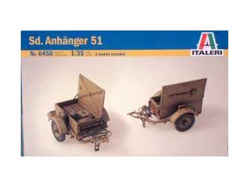 Italeri - přívěsný vozík Sd.Anhänger 51,  Model Kit 6450, 1/35