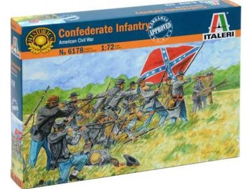 Italeri - figurky Konfederátní pěchota (Americká občanská válka), Model Kit figurky 6178, 1/72