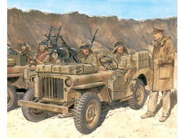 Dragon - Jeep Willys MB - vozidlo SAS, velitelský vůz, Model Kit 6724, 1/35