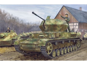 Dragon - Flakpanzer IV Ostwind 3.7cm FLAK 43, s pastou Zimmerit, Model Kit 6746, 1/35