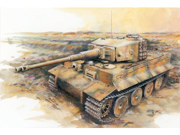 Dragon - Pz.Kpfw.VI Ausf.E Tiger I. s ochrannou vrstvou Zimmerit, Model Kit 7251, 1/72