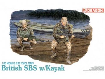Dragon - figurky vojáků britské jednotky SBS s kajakem, Model Kit 3023, 1/35