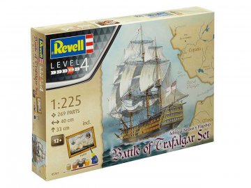 Revell - válečná loď Victory, admirál Nelson, bitva u Trafalgaru, Gift Set loď 05767, 1/225