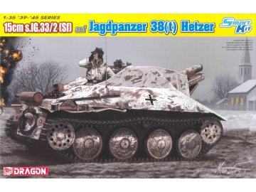 Dragon - Jagdpanzer 38(t) Hetzer s kanonem 15cm s.IG.33/2(Sf), Model kit 6489, 1/35