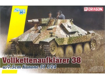 Dragon - průzkumný tank Vollkettenaufklaerer 38 s 75mm Kanonem 51 L/24,  Model Kit 6815, 1/35