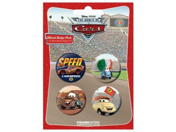 Placka set - Auta 2 - 4x38mm