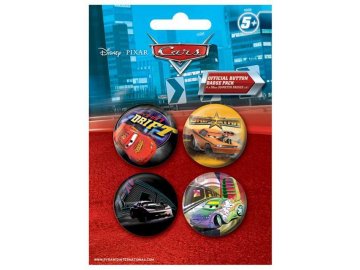 Placka set - Auta 3 - 4x38mm