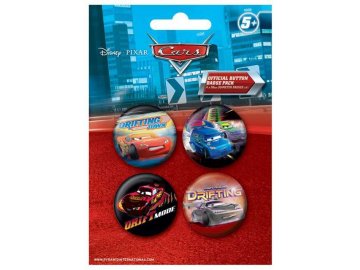 Placka set - Auta 4 - 4x38mm