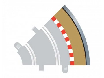 Scalextric - 45° Outer Runway Edge, SCALEXTRIC C8240 Track Extension