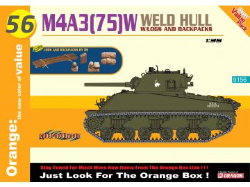 Dragon - M4A3 (75) W Sherman, Modelkit tank 9156, 1/35