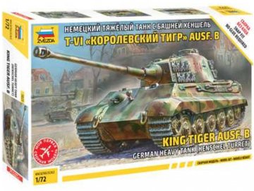 Zvezda - Pz.Kpfw.VI Ausf.B Tiger II - Königstiger, Henschel-Turm, Modellbausatz Panzer 5023, 1/72