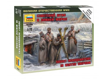 Zvezda - figurky sovětské velení v zimních uniformách, Wargames (WWII) figurky 6231, 1/72