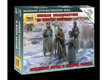 Zvezda - figurky německé velení v zimních uniformách, Wargames (WWII) figurky 6232, 1/72