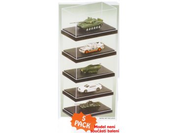 Trumpeter - transparent model box with base, 9 x 5,1 x 3,8 cm, pack of 5