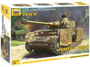 Zvezda - Panzer IV Ausf.H with side armour, Model Kit 5017, 1/72