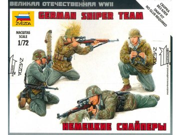 Zvezda - figurky němečtí odstřelovači, Model Kit figurky 6217, 1/72