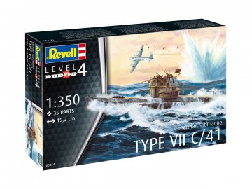 Revell - Type VII submarine C/41, Plastic ModelKit 05154, 1/350