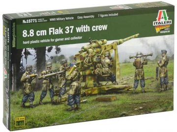 Italeri - figurky a 8.8 cm Flak 37, Wargames military 15771, 1/56