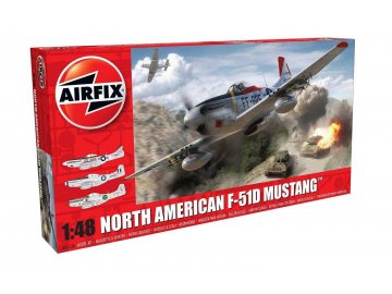 Airfix - North American F-51D Mustang, Classic Kit letadlo A05136, 1/48