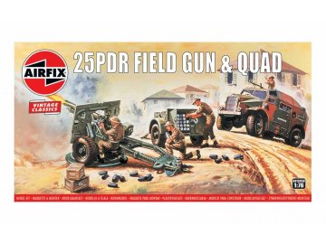 Airfix - Morris Commercial C8 FAT a dělo 25pdr, Classic Kit Vintage A01305V, 1/76