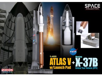Dragon - Atlas V rocket in launch position with X-37 ship, 1/400