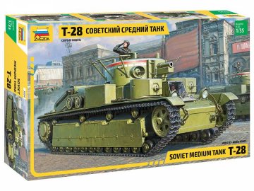 Zvezda - T-28, Sowjetische Armee, Modell-Bausatz 3694, 1/35