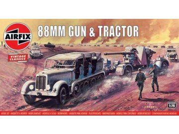 Airfix - Sd.Kfz.7 and 88mm FlaK, Classic Kit VINTAGE A02303V, 1/76