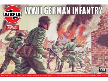 Airfix - German Infantry, WWII, Classic Kit VINTAGE A00705V, 1/76