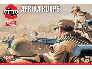 Airfix - figurky německých vojáků, Deutsches Afrika Korps, Classic Kit VINTAGE A00711V, 1/76