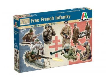 Italeri - figurky vojáků svobodné francie, druhá světová válka, Model Kit 6189, 1/72