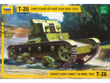 Zvezda - T-26, sovětský tank, Model Kit 3542, 1/35