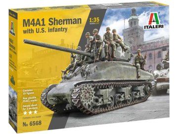 Airfix - M4A1 Sherman with US Infantry, Model kit 6568, 1/35