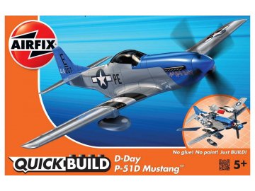 Airfix - North American P-51D Mustang, Den D, 1944, Quick Build letadlo J6046