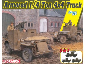 Dragon - Jeep Willys MB Armored 1/4-Ton 4x4 Truck 3v1, Model Kit 6727, 1/35